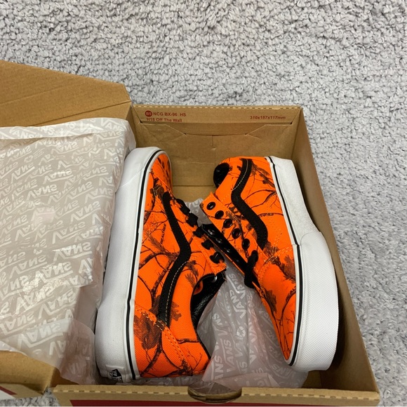 NEW Vans Realtree AP Blaze Camo Orange Off The Wall Shoes Sneakers Womens Size 7 - Picture 16 of 16